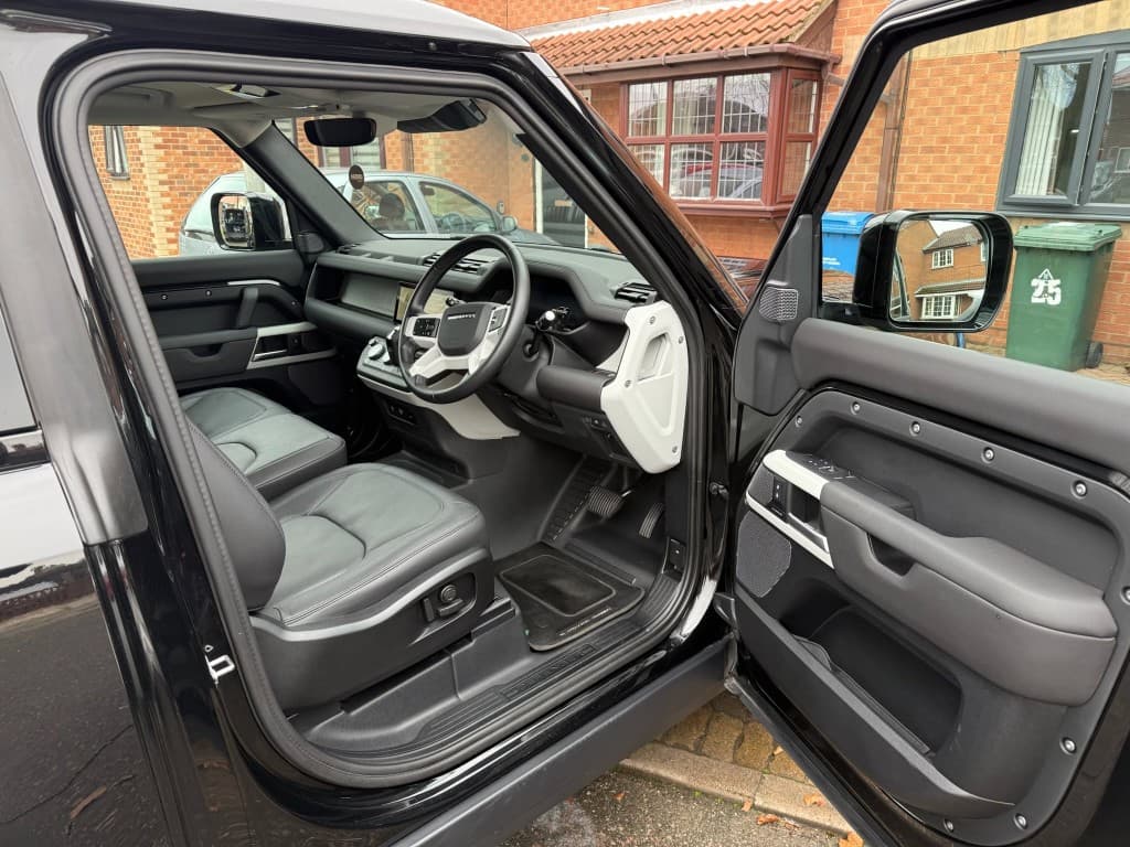 Land Rover Defender interior — fully valeted after Full Valet treatment